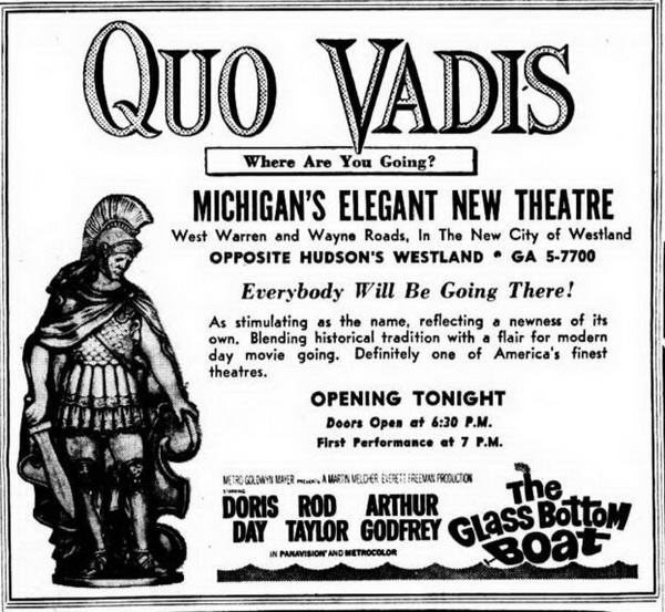 Quo Vadis Theatre - Opening Ad